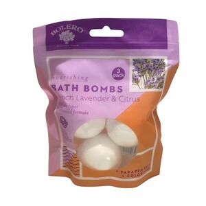 Bolero Beverly Hills Nourishing Bath Bombs French Lavender Citrus 3 Pack New